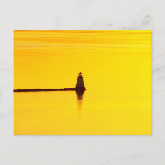 Leuchtturm Sunset Postkarte (Vorderseite)