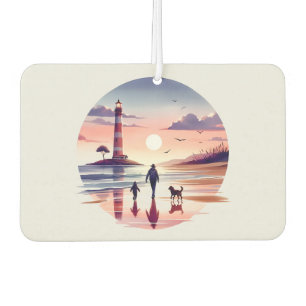 Leuchtturm Sunset Walk Coastal Szene Autolufterfrischer