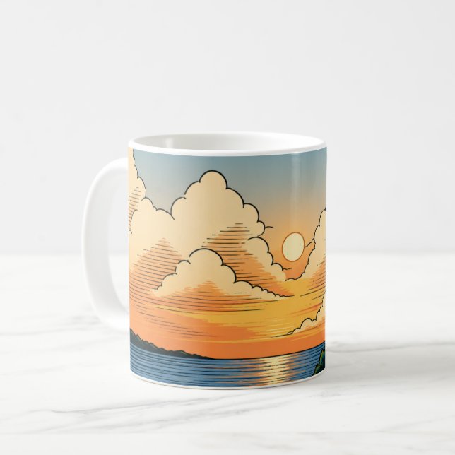Leuchtturm-Tasse Kaffeetasse (Vorderseite Links)