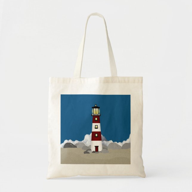 Leuchtturm Tote Bag Tragetasche (Vorne)