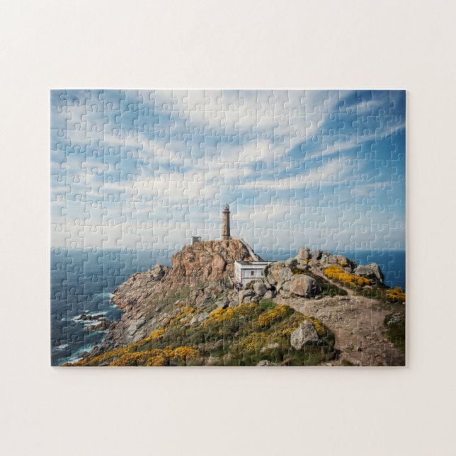 Leuchtturm u. Museum | Cabo Vilan Galizien Spanien Puzzle (Horizontal)