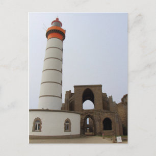 Leuchtturm und Abtei von Pointe Saint Mathieu Postkarte