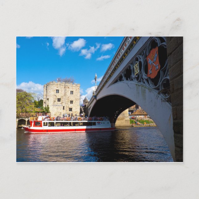 Leuchtturm und Brücke York Postkarte (Vorderseite)