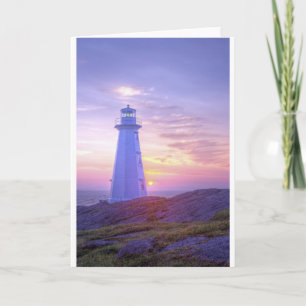 Leuchtturm und ein Sonnenuntergang Karte