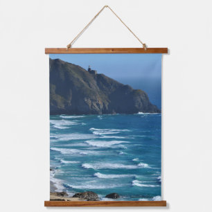 Leuchtturm und Meer Wandteppich Mit Holzrahmen