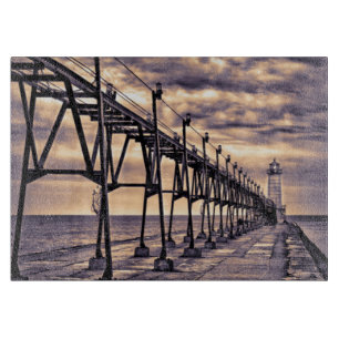 Leuchtturm und Pier von Grand Haven, Grand Haven Schneidebrett