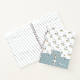 Leuchtturm und Sailboat Traumstrand Notizbuch