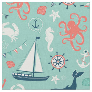 Leuchtturm und Sailboats Wasserstoff Stoff