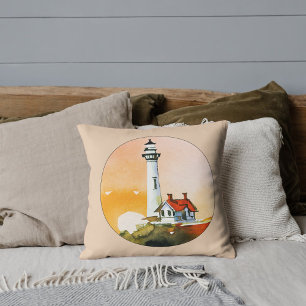 Leuchtturm Vignette Throw Kissen
