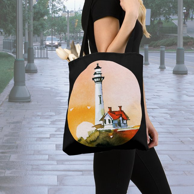 Leuchtturm Vignette Tote Bag (Von Creator hochgeladen)