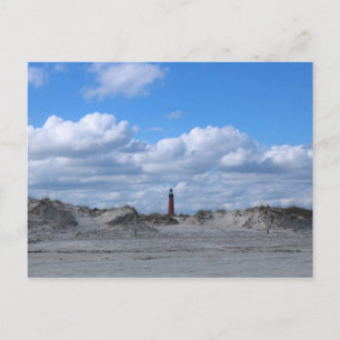 Leuchtturm vom Strand Postkarte
