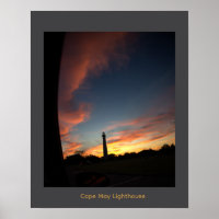 Leuchtturm von Cape May Sonnenuntergang Poster