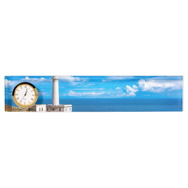Leuchtturm von Capo d'Otranto Namensplakette (Vorderseite)