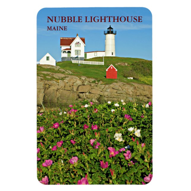 Leuchtturm von Nubble, Cape Neddick Maine Flexi Ma Magnet (Vertikal)