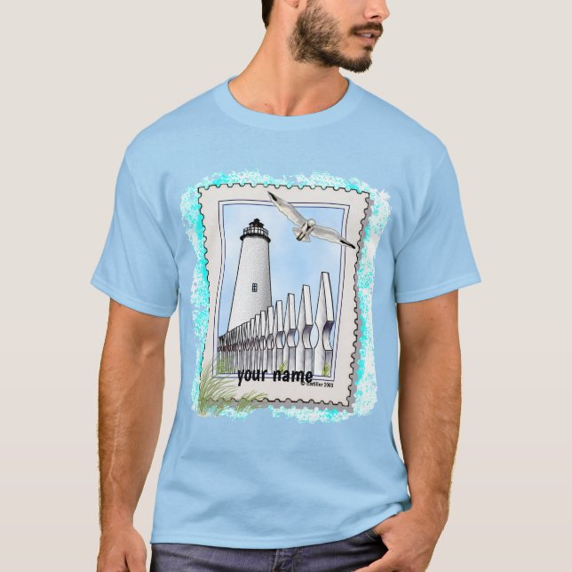 Leuchtturm von Ocracoke T-Shirt (Vorderseite)