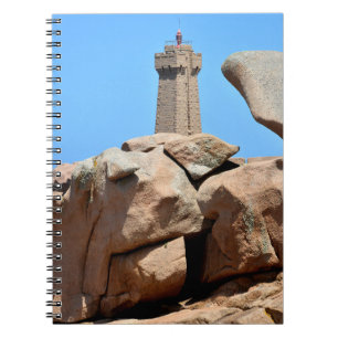 Leuchtturm von Ploumanac'h in Frankreich Postcard  Notizblock