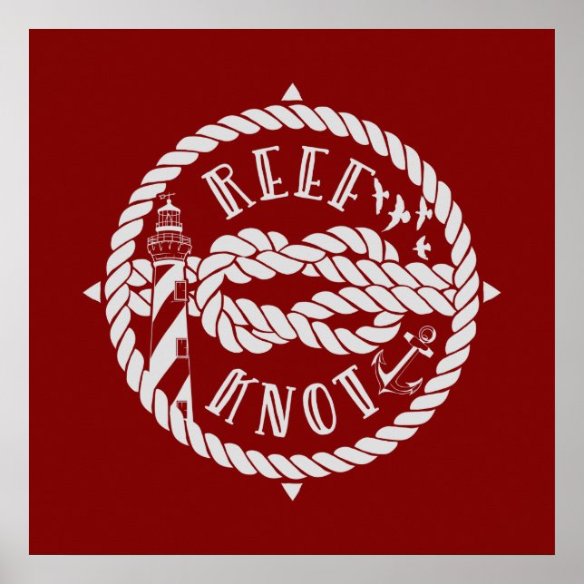 Leuchtturm von Reef Poster (Vorne)