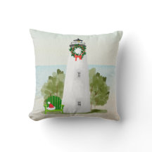 Leuchtturm-Weihnachtskissen