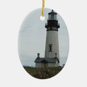 Leuchtturm-Weihnachtsverzierung Keramikornament