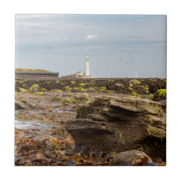 Leuchtturm Whitley Bay  Fliese