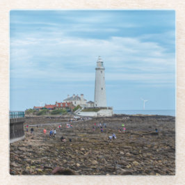 Leuchtturm Whitley Bay  Glasuntersetzer