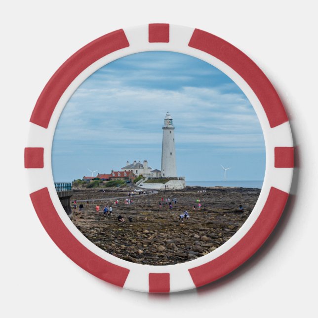Leuchtturm Whitley Bay Pokerchips (Vorderseite)