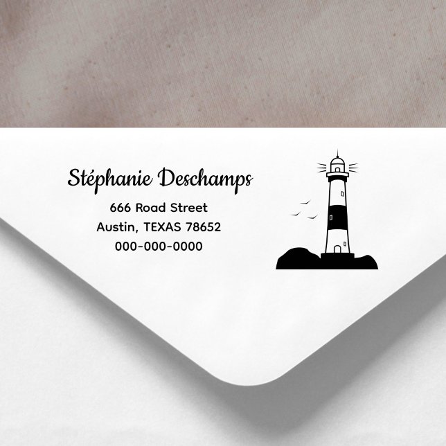 Leuchtturmadresse Permastempel (Lighthouse Address Self-inking Stamp)