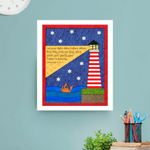 LeuchtturmCollage mit Crab Inspiration Poster