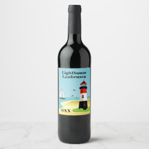 Leuchtturmdesign Weinetikett