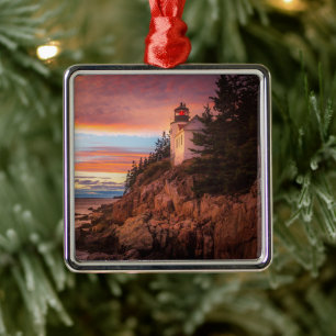 Leuchttürme Acadia National Park Maine Ornament Aus Metall