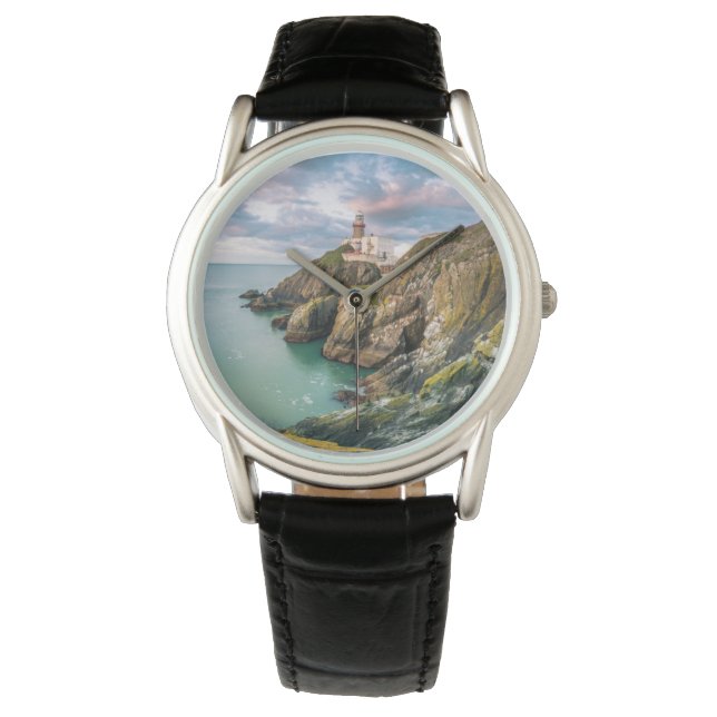 Leuchttürme | Baily Lighthouse Dublin, Irland Armbanduhr (Vorderseite)