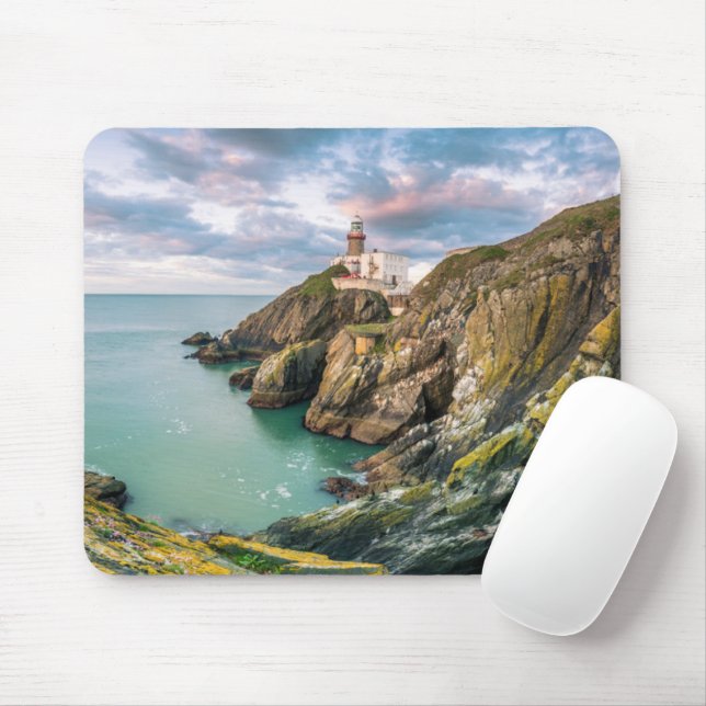 Leuchttürme | Baily Lighthouse Dublin, Irland Mousepad (Mit Mouse)
