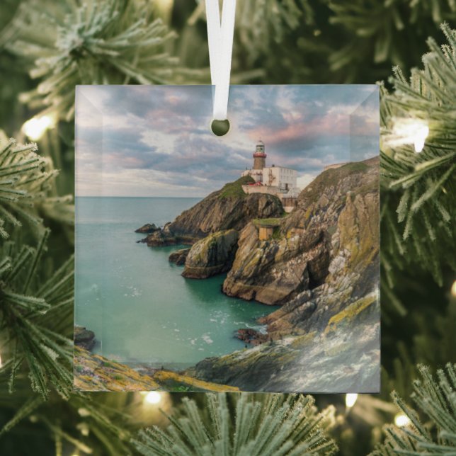 Leuchttürme | Baily Lighthouse Dublin, Irland Ornament Aus Glas (Insitu)