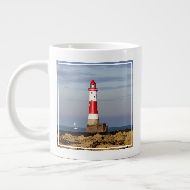 Leuchttürme | Beachy Head Lighthouse England Jumbo-Tasse (Links)