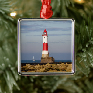 Leuchttürme   Beachy Head Lighthouse England Ornament Aus Metall