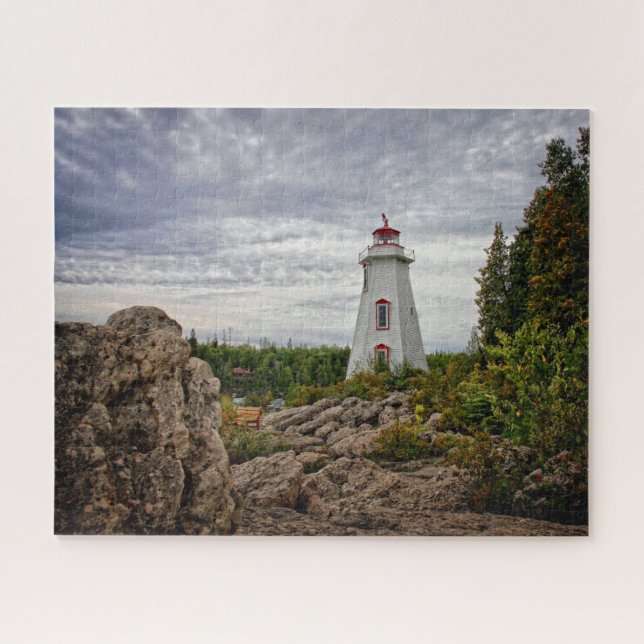 Leuchttürme | Big Tub Harbor Tobermory Ontario Puzzle (Horizontal)