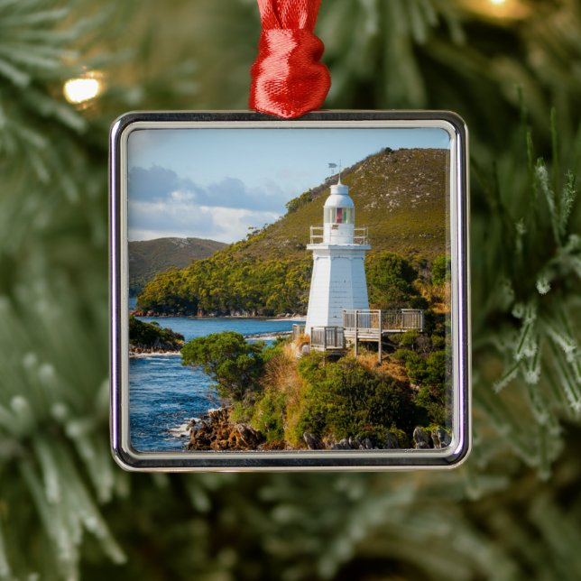 Leuchttürme | Bonnet Island Lighthouse Ornament Aus Metall (Baum)