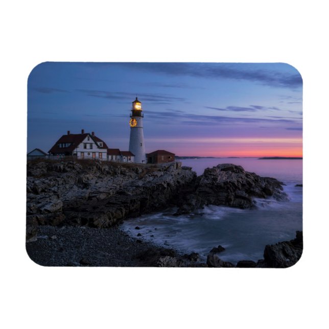 Leuchttürme | Cape Elizabeth Maine Lighthouse Magnet (Horizontal)
