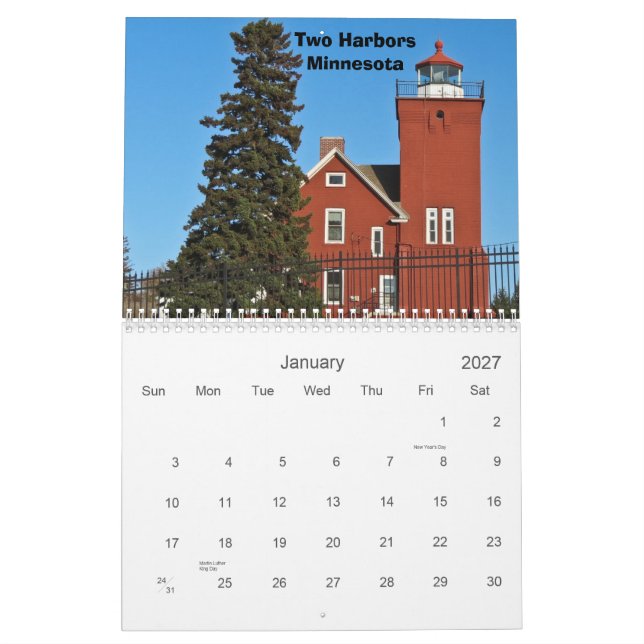 Leuchttürme der Great Lakes Kalender (Jan 2027)