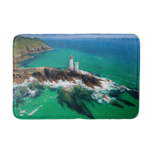 Leuchttürme Finistère Brest Bretagne Lighthouse Badematte