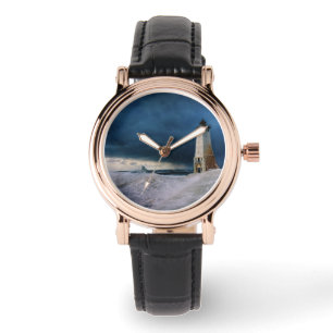 Leuchttürme   Frankfort Lighthouse Lake Michigan Armbanduhr