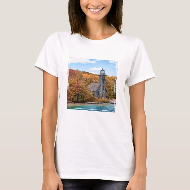 Leuchttürme | Grand Island East Channel Light T-Shirt (Vorderseite)