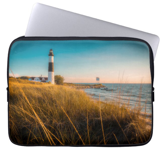 Leuchttürme | Großer Leuchtturm Ludington, MI Laptopschutzhülle (Vorderseite)
