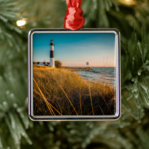 Leuchttürme Großer Leuchtturm Ludington, MI Ornament Aus Metall