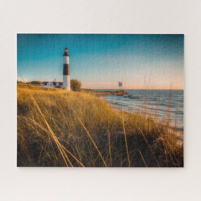 Leuchttürme | Großer Leuchtturm Ludington, MI Puzzle (Horizontal)