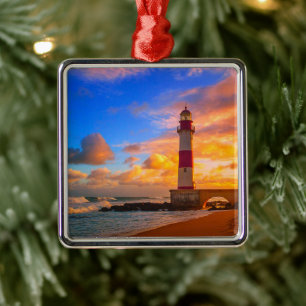 Leuchttürme Itapuã Brasilien Leuchtturm Ornament Aus Metall