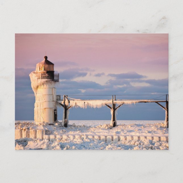 Leuchttürme | Lake Michigan Lighthouse Postkarte (Vorderseite)