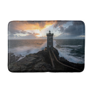 Leuchttürme   Le Conquet Kermorvan Lighthouse Badematte