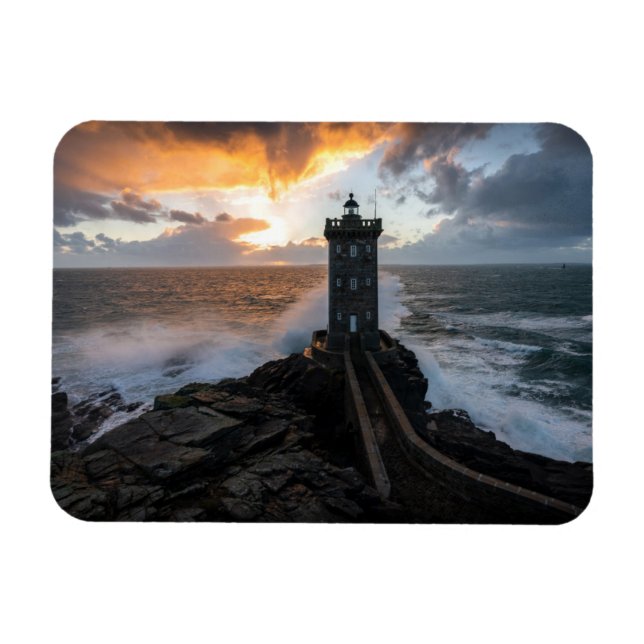Leuchttürme | Le Conquet Kermorvan Lighthouse Magnet (Horizontal)