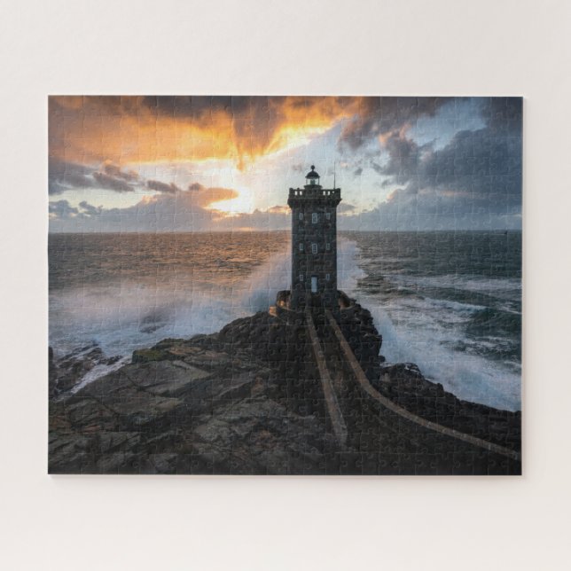 Leuchttürme | Le Conquet Kermorvan Lighthouse Puzzle (Horizontal)